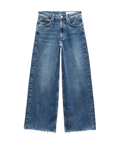 RAG & BONE LOGO-PATCH CROPPED JEANS