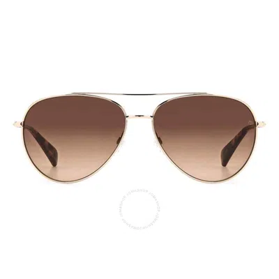 RAG & BONE RAG & BONE BROWN GRADIENT PILOT LADIES SUNGLASSES RNB1064/G/S 0J5G/HA 58