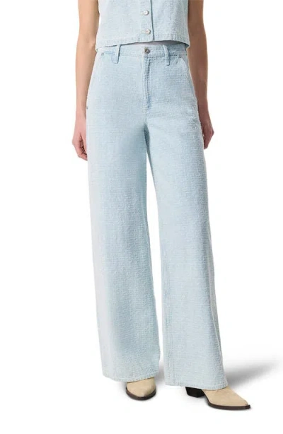 RAG & BONE RAG & BONE SOFIE TEXTURED HIGH WAIST WIDE LEG TROUSER JEANS