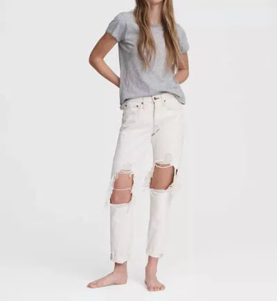 RAG & BONE ROSA MID-RISE BOYFRIEND JEAN IN ECRU