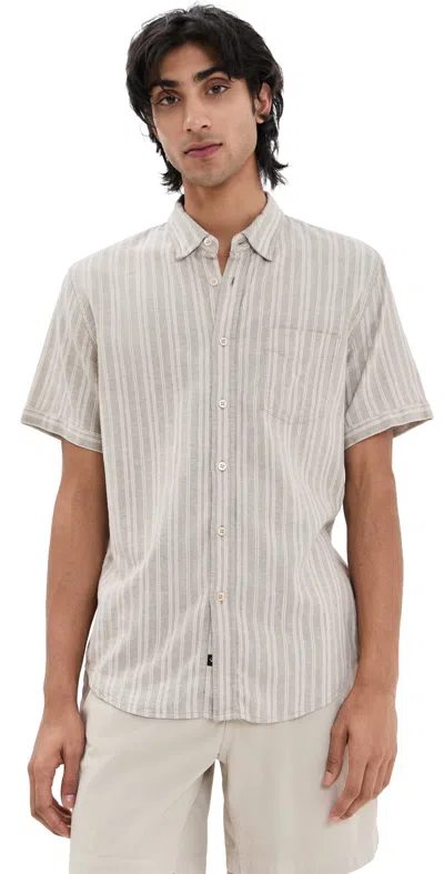 RAILS CARSON RELAXED FIT SHIRT ALMOND MAUVE STRIPE