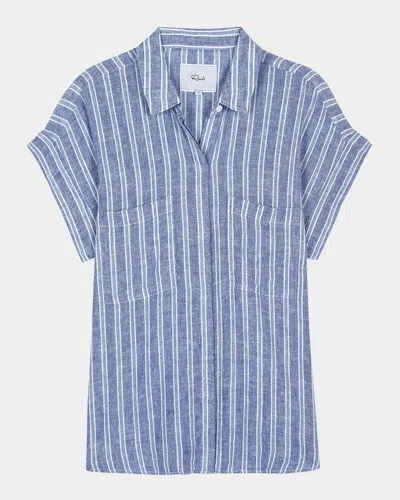 RAILS CITO STRIPED BUTTON-FRONT BLOUSE