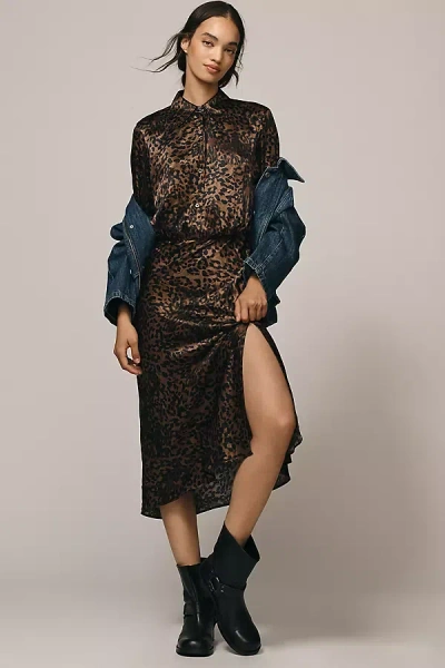 RAILS JAZLYN LONG-SLEEVE MIDI SHIRT DRESS