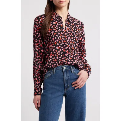 RAILS RAILS JOSEPHINE HEART PRINT BUTTON-UP SHIRT