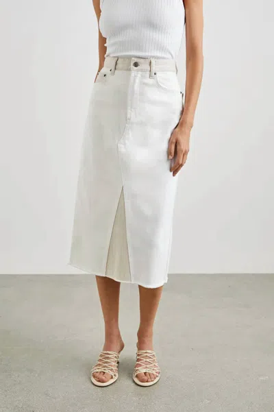 RAILS PATCHWORK HIGHLAND SKIRT IN ECRU