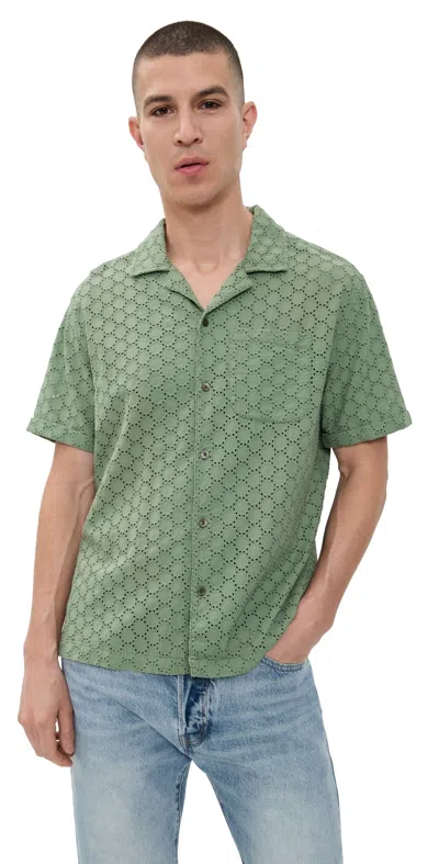 RAILS TYLER SHIRT GREEN DOTS