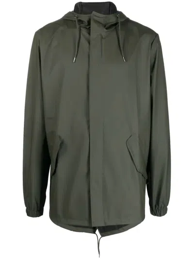 RAINS MEN'S FISHTAIL JACKET IN GREEN