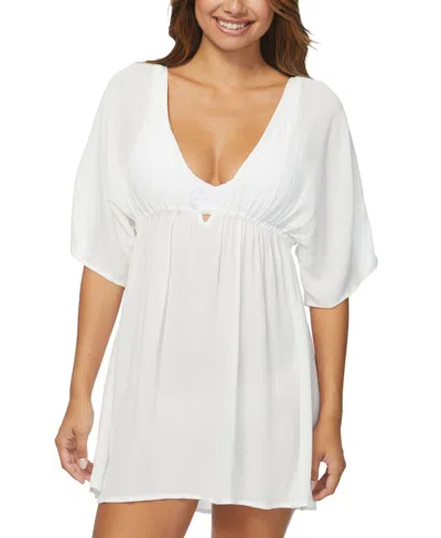 RAISINS JUNIORS' ISLAND PLUNGE V-NECK COVER-UP TUNIC