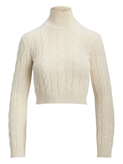 RALPH LAUREN CABLE-KNIT TURTLENECK SWEATER