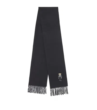RALPH LAUREN CASHMERE POLO BEAR SCARF