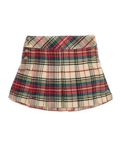 POLO RALPH LAUREN PLAID PLEATED SKIRT