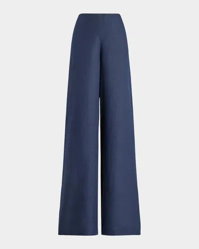RALPH LAUREN DARIA LINEN WIDE-LEG PANTS