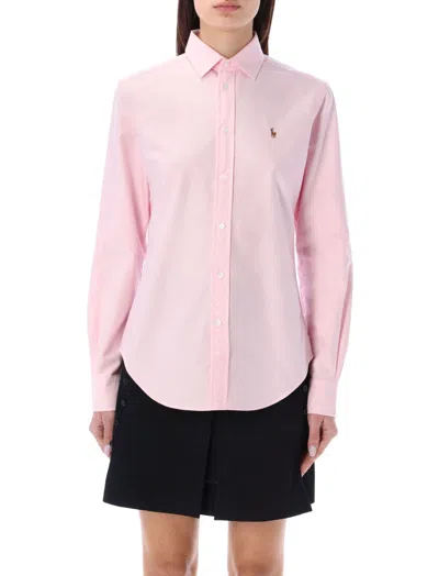 POLO RALPH LAUREN WOMEN LIGHT PINK OXFORD SHIRT, XXS LUXURY SHIRTS FOR WOMEN DARVEYS