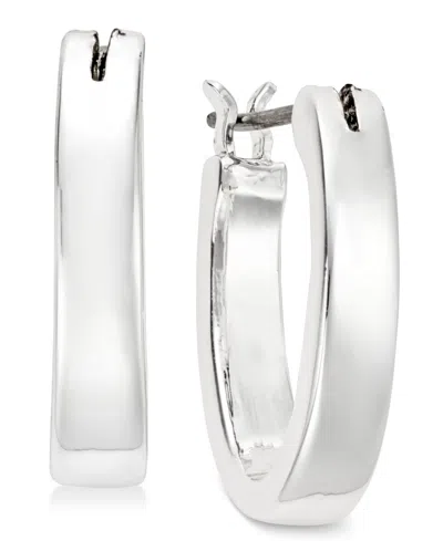 RALPH LAUREN MEDIUM OVAL HOOP EARRINGS 1/2"