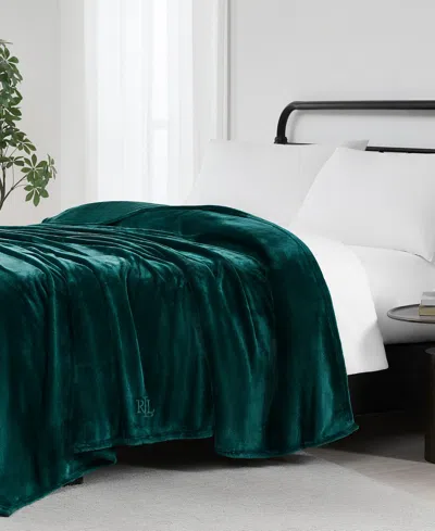RALPH LAUREN MICROMINK PLUSH BLANKET, KING