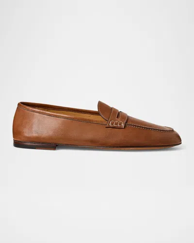 RALPH LAUREN MEN'S COLLINS LEATHER PENNY LOAFERS