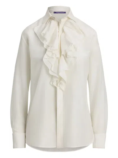 RALPH LAUREN RUFFLED-COLLAR SHIRT