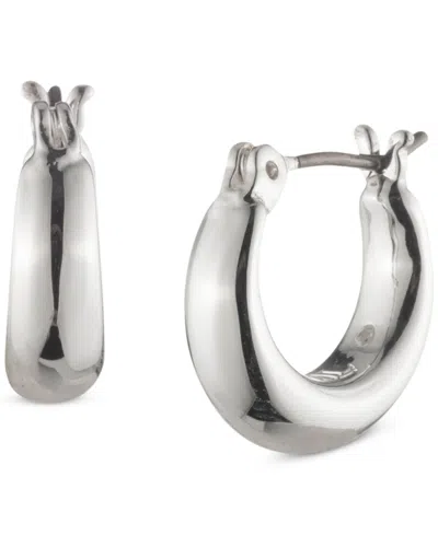 RALPH LAUREN SMALL SCULPTED HOOP EARRINGS, 0.5"