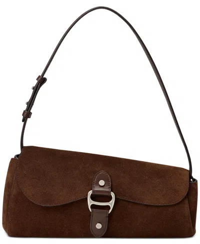 RALPH LAUREN TASHA SMALL SUEDE SHOULDER BAG