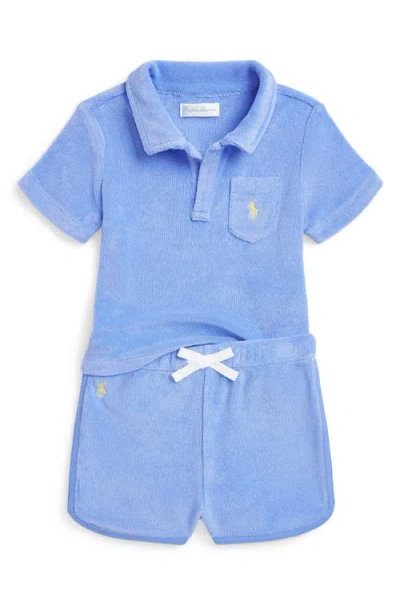 RALPH LAUREN RALPH LAUREN TERRY POLO SHIRT & SHORT SET