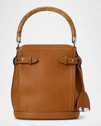 RALPH LAUREN THE RALPH SMALL LEATHER BUCKET BAG