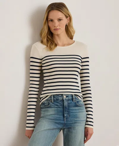 RALPH LAUREN WOMEN'S STRIPED COTTON LONG-SLEEVE TEE