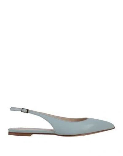 RALPH & RUSSO RALPH & RUSSO WOMAN BALLET FLATS SKY BLUE SIZE 7 LEATHER