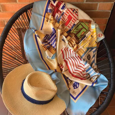 RALUFINEART WOMEN'S BY THE NORTH SEA SILK SCARF