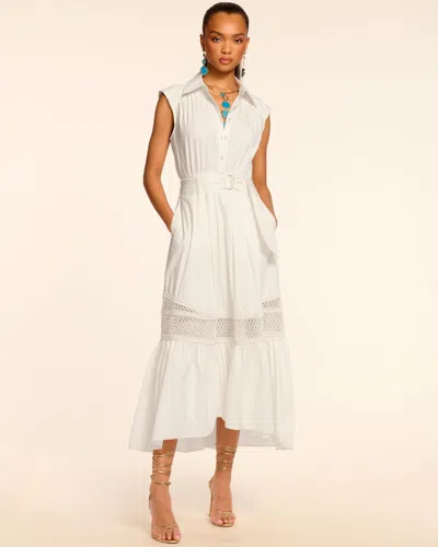 RAMY BROOK CELINA COTTON POPLIN EMBELLISHED MAXI DRESS