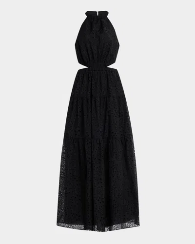 RAMY BROOK CLAUDIA EMBROIDERED CUTOUT MAXI DRESS