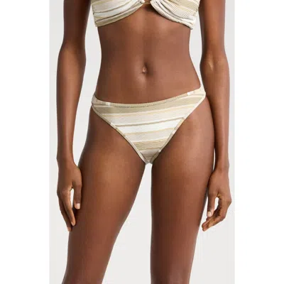 RAMY BROOK RAMY BROOK ISLA METALLIC STRIPE BIKINI BOTTOMS