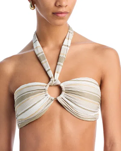 RAMY BROOK STRIPED MARIE BIKINI TOP