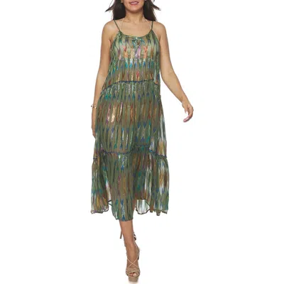 RANEE'S RANEES BUTTON HALF PLACKET MAXI SUNDRESS