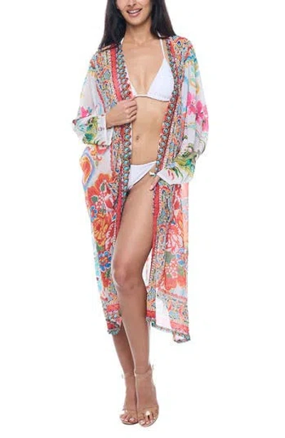 RANEE'S RANEES FLORAL COVER-UP DUSTER