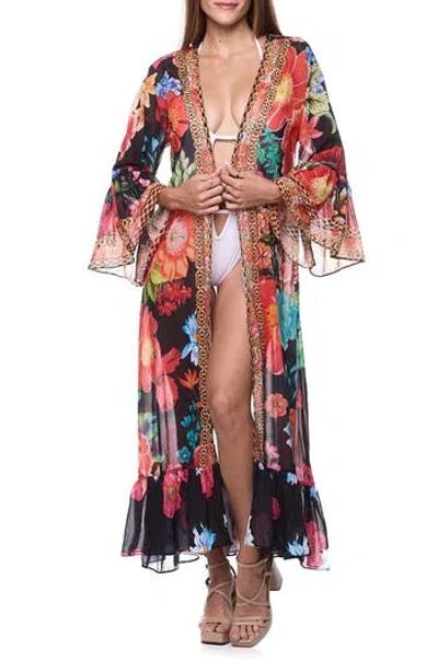 RANEE'S RANEES FLORAL RUFFLE DUSTER