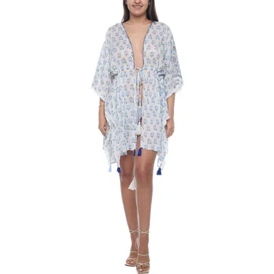 RANEE'S RANEES FLORAL TASSEL TRIM COVER-UP