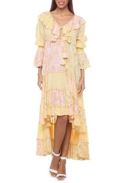 RANEE'S RANEES LONG SLEEVE HIGH-LOW MAXI DRESS