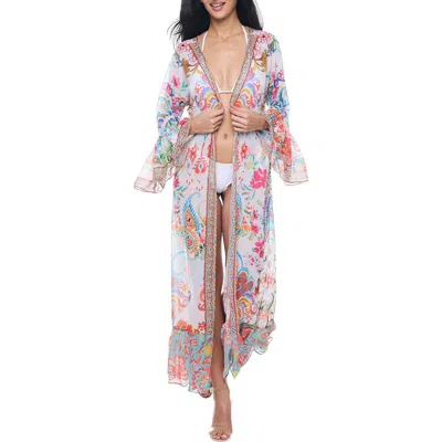 RANEE'S RANEES RUFFLE SLEEVE COVER-UP DUSTER