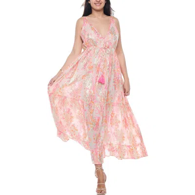 RANEE'S RANEES TASSEL COTTON MAXI SUNDRESS