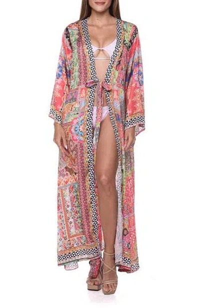 RANEE'S RANEES TIE WAIST LONGLINE COVER-UP DUSTER