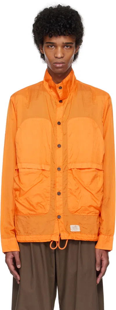 RANRA ORANGE EPITOME NYLON RIPSTOP L/S SHIRT