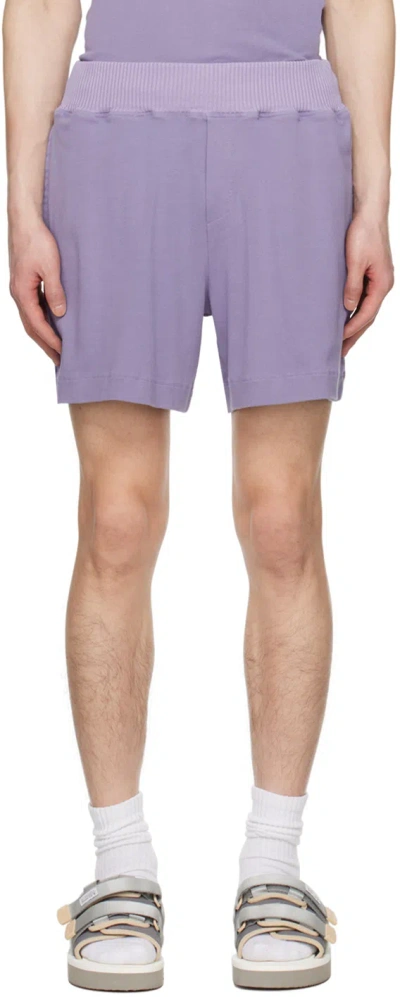 RANRA PURPLE MOCK-FLY SHORTS