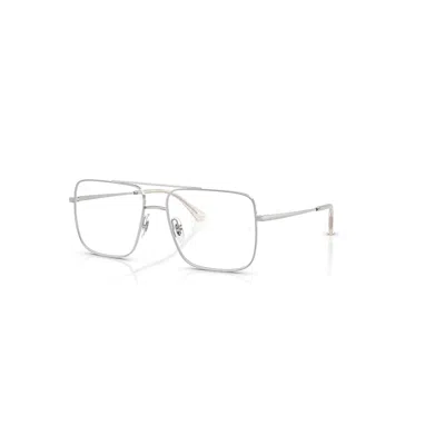 RAY BAN ARI OPTICS  SILBER FASSUNG KLAR GLAS POLARISIERT 54-16