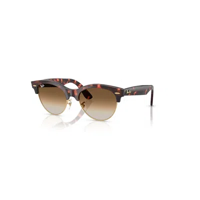 RAY BAN CLUBMASTER WAY SONNENBRILLEN PINK TORTOISE FASSUNG BRAUN GLAS 54-19