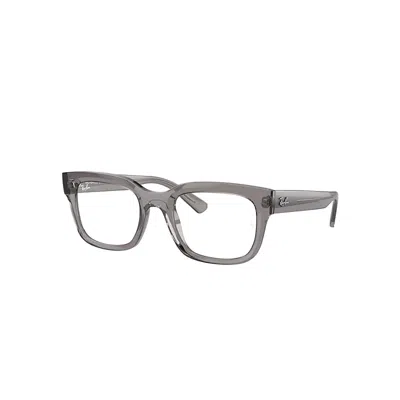 RAY BAN CHAD OPTICS BIO-BASED  GRAU TRANSPARENT FASSUNG KLAR GLAS POLARISIERT 52-22