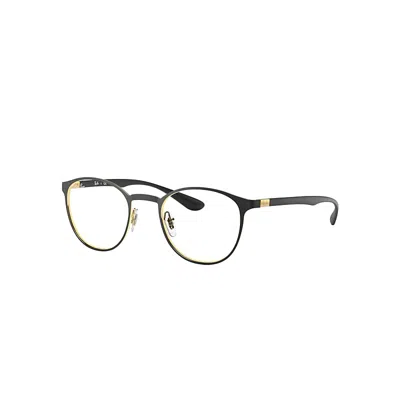 RAY BAN RB6355 OPTICS  GOLD FASSUNG KLAR GLAS POLARISIERT 52-20