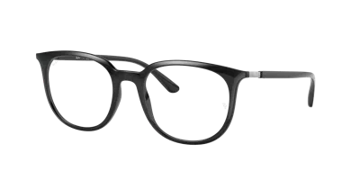 RAY BAN RB7190 OPTICS  SCHWARZ FASSUNG KLAR GLAS POLARISIERT 51-19
