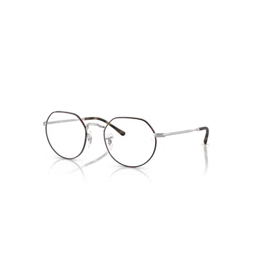 RAY BAN JACK OPTICS  MATT SILBER FASSUNG KLAR GLAS POLARISIERT 51-20
