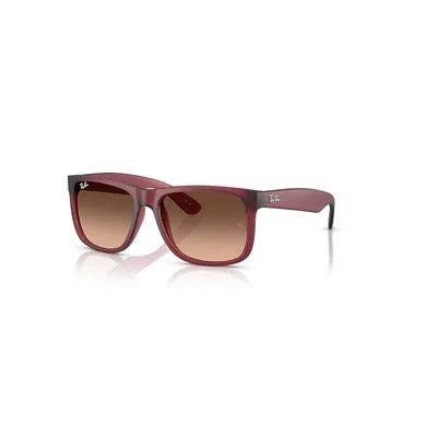 RAY BAN JUSTIN CLASSIC SONNENBRILLEN GUMMI VIOLETT FASSUNG DEMO GLÄSER GLAS 54-16