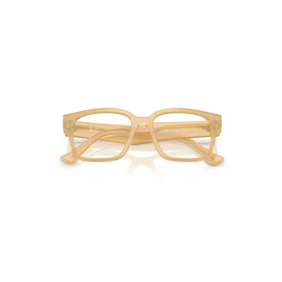 RAY BAN LAURENE OPTICS BIO-BASED  TRANSPARENT BEIGE FASSUNG KLAR GLAS POLARISIERT 53-18